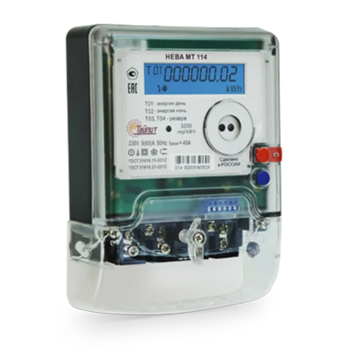 Счетчик "НЕВА" МТ 114 AS RF2.1PC 5(60) однофазный, многотарифный